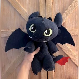 ❤️3/$25 Rare 12” Plush Toothless from How to Train you Dragon Night Fury